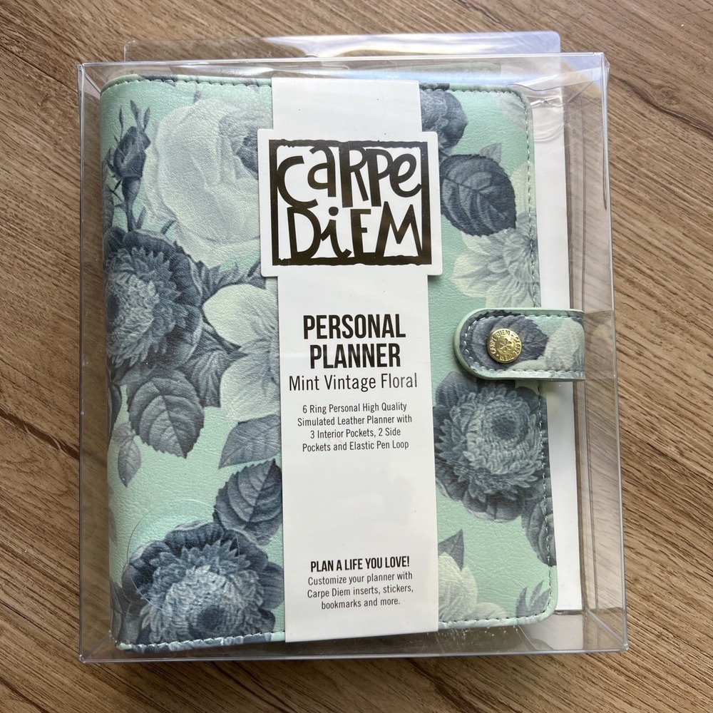 Carpe Diem Personal Planner Mint‎ Vintage Floral
